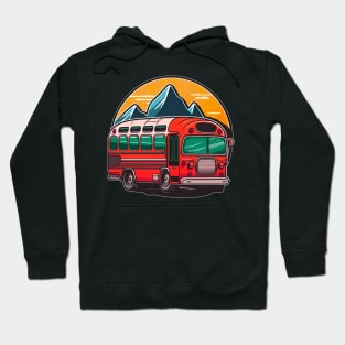 Back to School Red Bus Hoodie